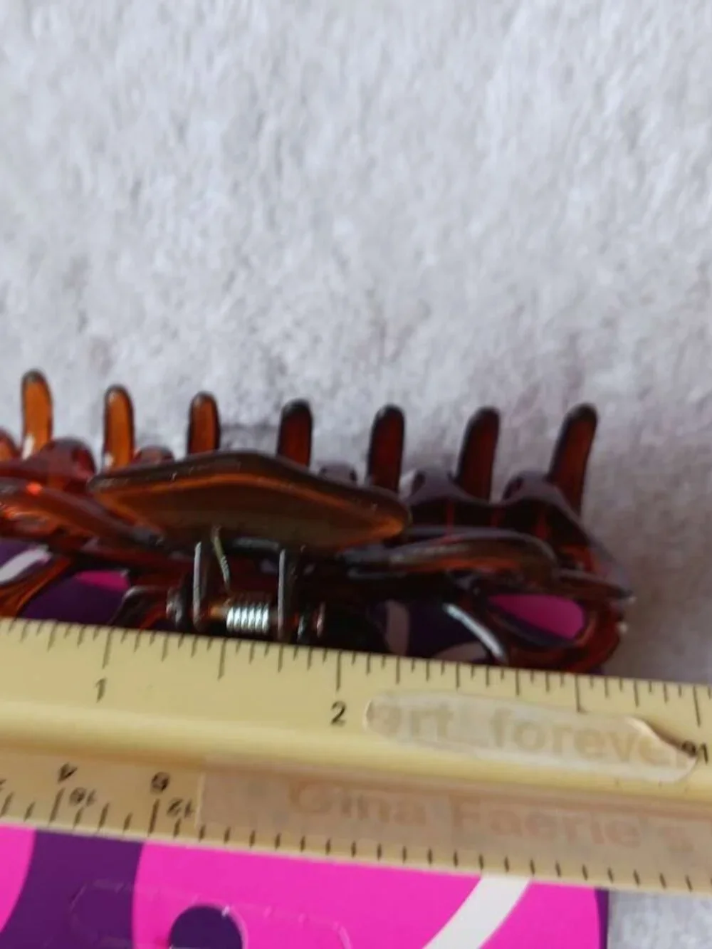 3 Goody Large Claw Clips Hair Jaw Glossy Plastic Black Clear Tortoiseshell Brown